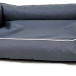 Lebon Hundebett Paula 3 - 120 x 90cm - Grau – waschbar & pflegeleicht